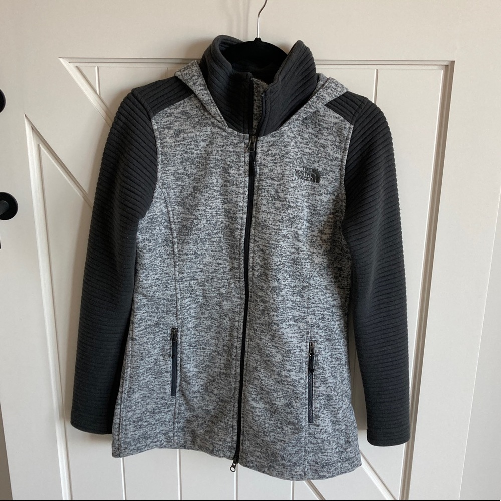 North face fleece hooded jacket